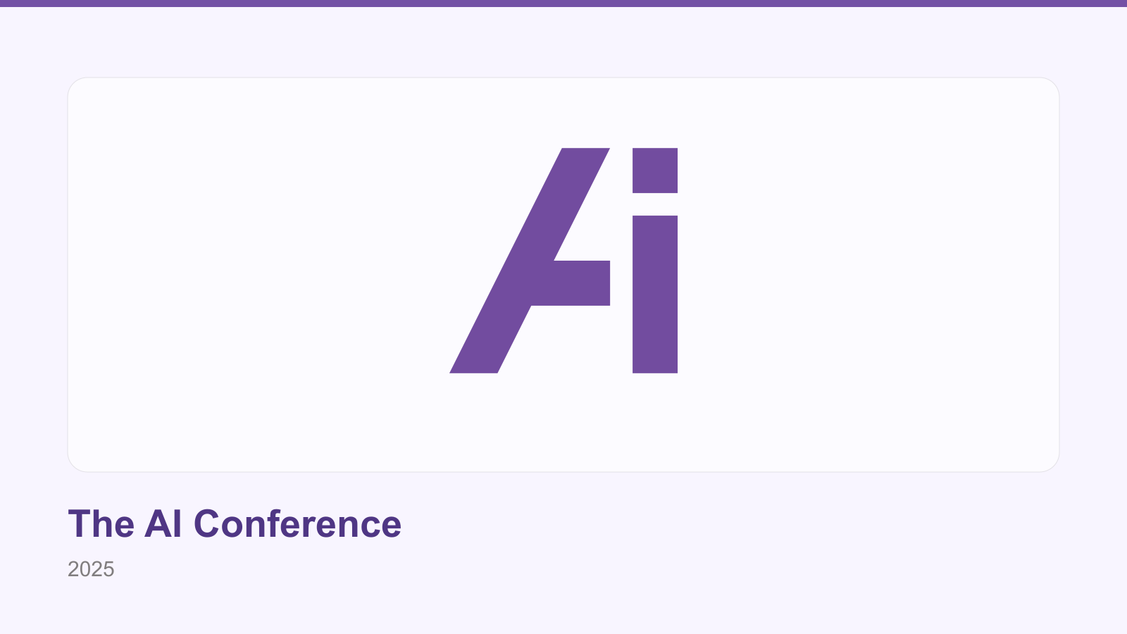 The AI Conference