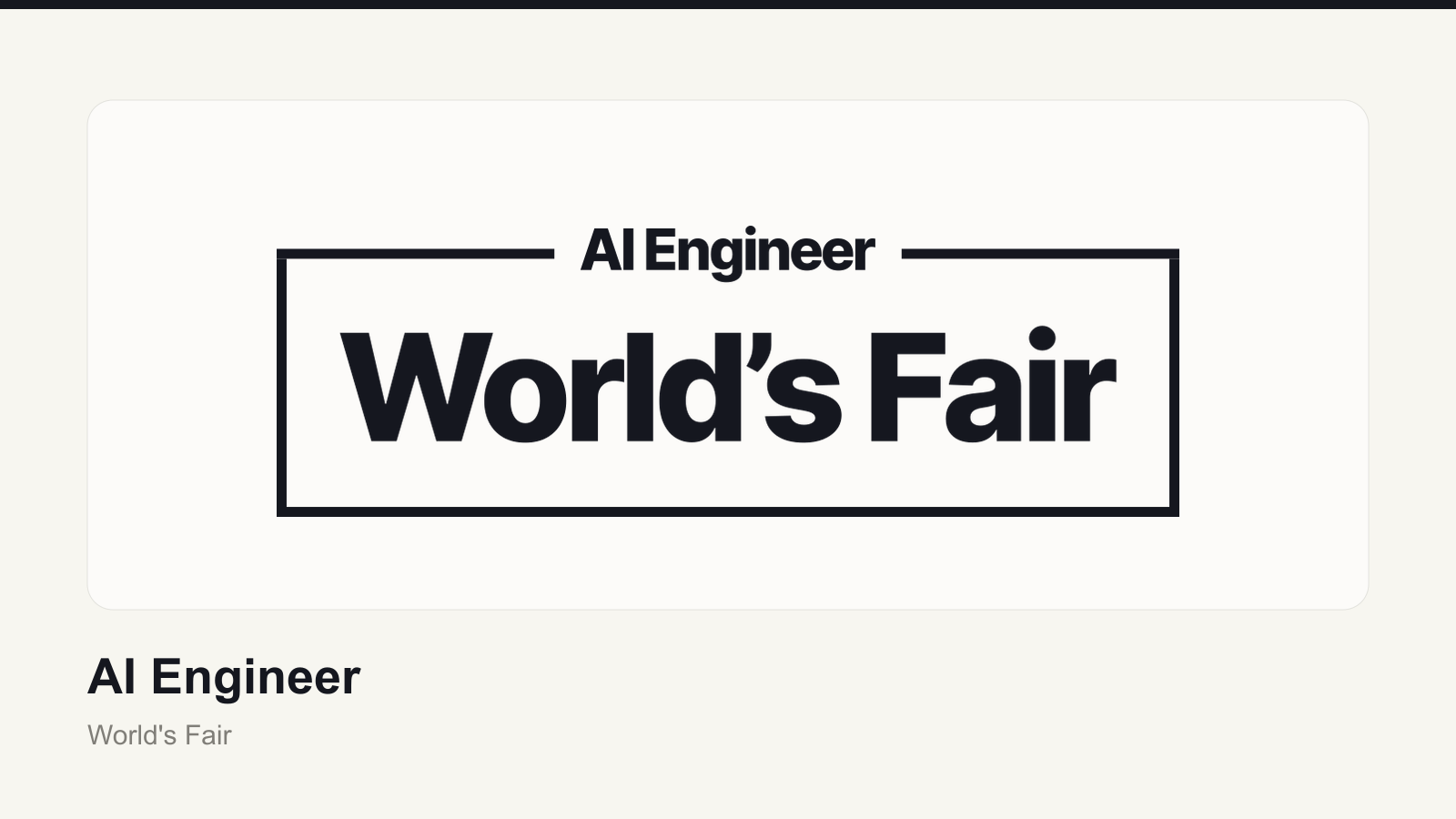 AI Engineer World's Fair