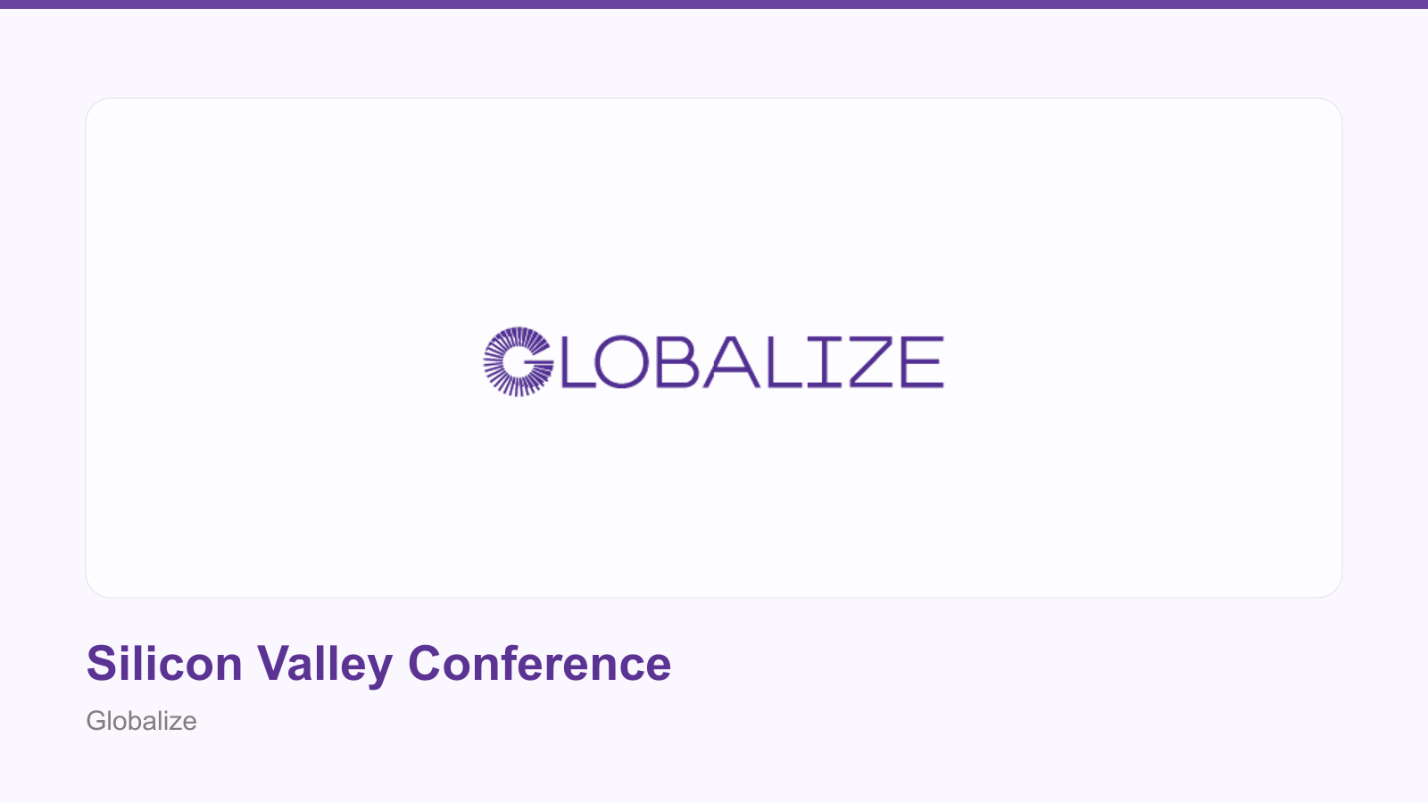 Globalize Silicon Valley Conference